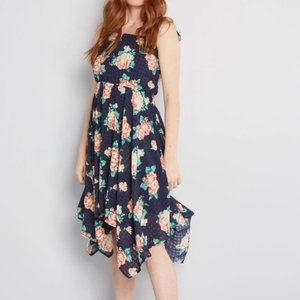🤩 BOGO 🤩 Modcloth Creative Energy Navy Floral Sundress